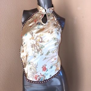 Made in Tibet backless, sleeveless tank top.